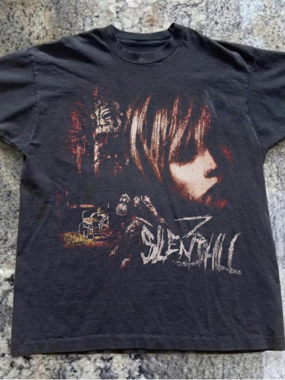 Silent Hill Graphic Tee - Black with Red Accents